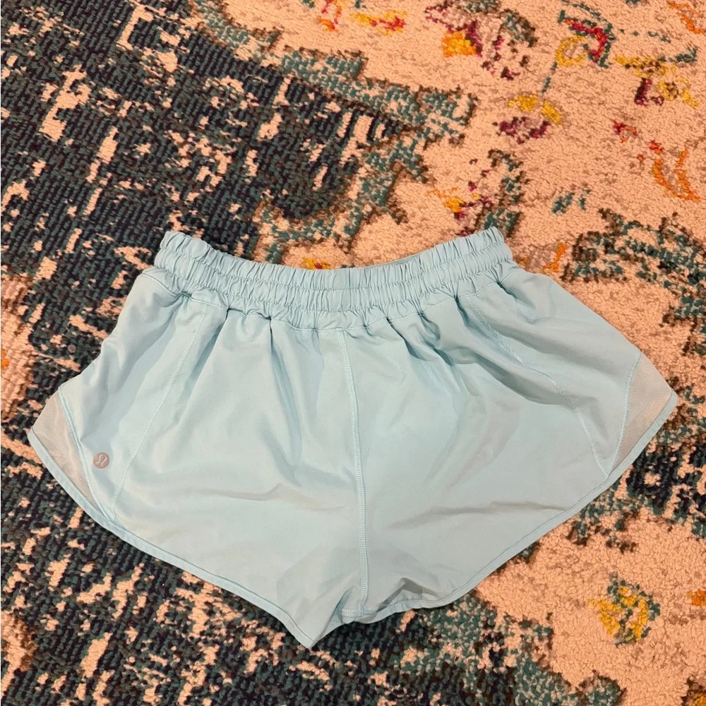 lululemon athletica light blue women’s athletic shorts